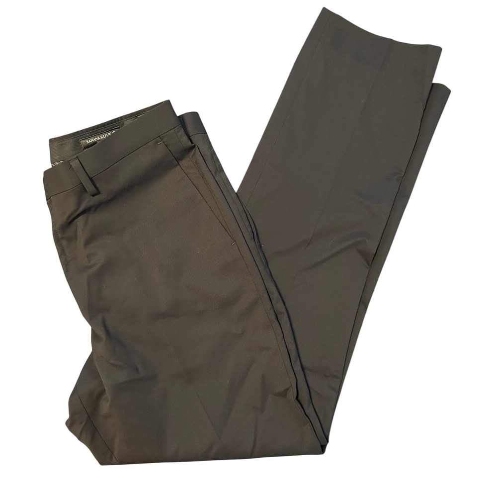 Banana Republic Slim Fit Men's Wool Blend Dress Pants‎ 33x32 Black